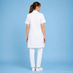 DAMEN - ARZTKITTEL - LABORKITTEL 490 von LEIBER / Farbe: weiß / 65 % Polyester 35 % Baumwolle