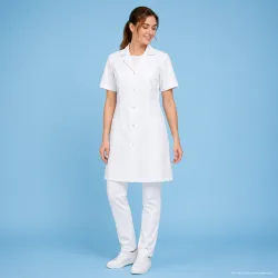 DAMEN - ARZTKITTEL - LABORKITTEL 490 von LEIBER / Farbe: weiß / 65 % Polyester 35 % Baumwolle