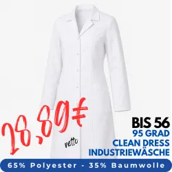 DAMEN - ARZTKITTEL - LABORKITTEL 491 von LEIBER / Farbe: weiß / 65 % Polyester 35 % Baumwolle