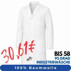 HERREN - ARZTKITTEL - LABORKITTEL 1166 von LEIBER / Farbe: weiß / 100 % Baumwolle