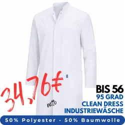 HERREN - ARZTKITTEL - LABORKITTEL 1347 von LEIBER / Farbe: weiß / 50% Polyester 50% Baumwolle