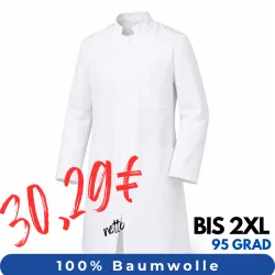 HERREN - ARZTKITTEL - LABORKITTEL 797 von LEIBER / Farbe:weiß / 100 % Baumwolle