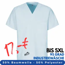 DAMEN - KASACK 273 von MEIN-KASACK.de  / Farbe: eisblau / 50% Baumwolle 50% Polyester 175 gr.
