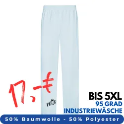 HERREN ARBEITSHOSE MEDIZIN | 330 von MEIN-KASACK.de / Farbe: leisblau / 50% Baumwolle, 50% Polyester, 175 g