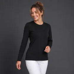 ARBEITS-SHIRT | UNTERZIEHSHIRT | LANGARM (Unisex - Herren - Damen) | 399 von EXNER / Farbe: schwarz / 95% Polyester 5% Spandex