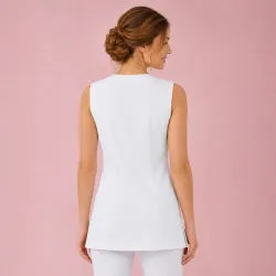KASACK OHNE ARM 1246 von LEIBER / Farbe: weiß / 65 % Polyester 35 % Baumwolle