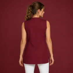 KASACK OHNE ARM 472 von LEIBER / Farbe: bordeaux / 65 % Polyester 35 % Baumwolle