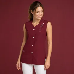 KASACK OHNE ARM 472 von LEIBER / Farbe: bordeaux / 65 % Polyester 35 % Baumwolle