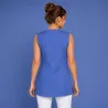 KASACK OHNE ARM 553 von LEIBER / Farbe: blau / 65 % Polyester 35 % Baumwolle