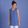 KASACK OHNE ARM 553 von LEIBER / Farbe: blau / 65 % Polyester 35 % Baumwolle