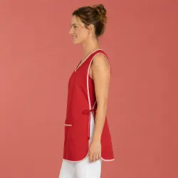 Überwurfschürze 594 von LEIBER / Farbe: rot / 65 % Polyester 35 % Baumwolle