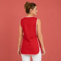 Überwurfschürze 594 von LEIBER / Farbe: rot / 65 % Polyester 35 % Baumwolle