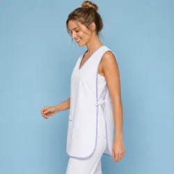 Überwurfschürze 594 von LEIBER / Farbe: weiß / 65 % Polyester 35 % Baumwolle