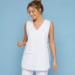 Überwurfschürze 594 von LEIBER / Farbe: weiß / 65 % Polyester 35 % Baumwolle