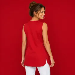Überwurfschürze 641 von LEIBER / Farbe: rot / 65 % Polyester 35 % Baumwolle