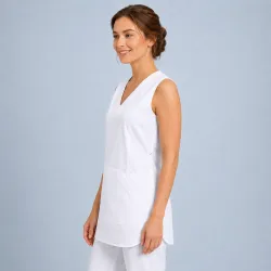 Überwurfschürze 641 von LEIBER / Farbe: weiß / 65 % Polyester 35 % Baumwolle