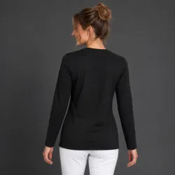 ARBEITS-SHIRT | UNTERZIEHSHIRT | LANGARM (Unisex - Herren - Damen) | 399 von EXNER / Farbe: schwarz / 95% Polyester 5% Spandex