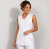 KASACK OHNE ARM 1247 von LEIBER / Farbe: weiß / 65 % Polyester 35 % Baumwolle