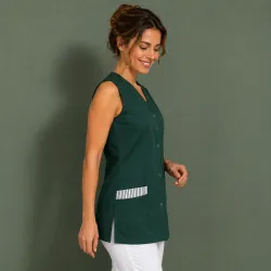 KASACK OHNE ARM 515 von LEIBER / Farbe: bottle green / 65 % Polyester 35 % Baumwolle