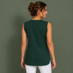 KASACK OHNE ARM 515 von LEIBER / Farbe: bottle green / 65 % Polyester 35 % Baumwolle