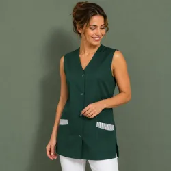 KASACK OHNE ARM 515 von LEIBER / Farbe: bottle green / 65 % Polyester 35 % Baumwolle