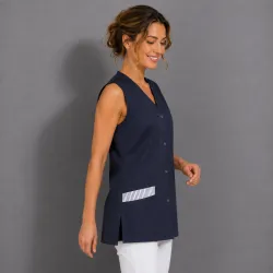 KASACK OHNE ARM 515 von LEIBER / Farbe: marine / 65 % Polyester 35 % Baumwolle