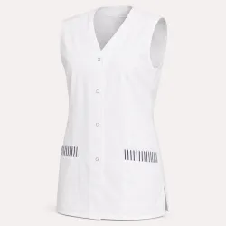 KASACK OHNE ARM 515 von LEIBER / Farbe: weiß / 65 % Polyester 35 % Baumwolle