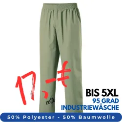 DAMEN ARBEITSHOSE MEDIZIN | 330 von MEIN-KASACK.de / Farbe: sage / 50% Baumwolle, 50% Polyester, 175 g