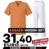 KASACK-HOSEN-SET: KASACK 273 und  SCHLUPFHOSE 330 von MEIN-KASACK.de / Farbe: MITTELBRAUN - WEISS