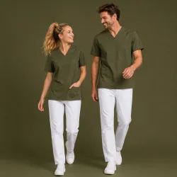 KASACK-HOSEN-SET: KASACK 273 und  SCHLUPFHOSE 330 von MEIN-KASACK.de / Farbe: OLIVE - WEISS