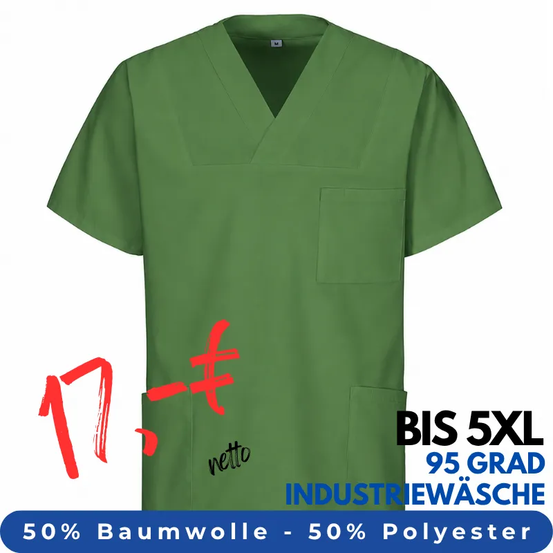 DAMEN - KASACK 273 von MEIN-KASACK.de / Farbe: dark green / 50% Baumwolle 50% Polyester 175 gr. | MEIN-KASACK.de
