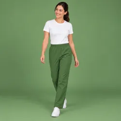 DAMEN ARBEITSHOSE MEDIZIN | 330 von MEIN-KASACK.de / Farbe: dark green / 50% Baumwolle, 50% Polyester, 175 g
