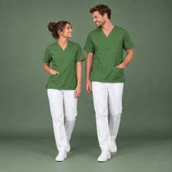 KASACK-HOSEN-SET: KASACK 273 und  SCHLUPFHOSE 330 von MEIN-KASACK.de / Farbe: DARK GREEN - WEISS