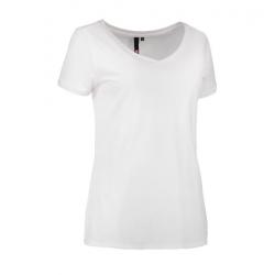 CORE V-Neck Tee Damen T-Shirt 543 von ID / Farbe: weiß / 90% BAUMWOLLE 10% VISKOSE - | MEIN-KASACK.de | kasack | kasacks