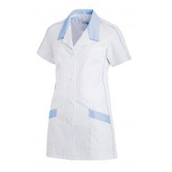 Damen -  Hosenkasack 559 von LEIBER / Farbe: weiß-hellblau / 65 % Polyester 35 % Baumwolle - | MEIN-KASACK.de | kasack |