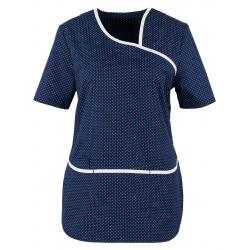 Damen - STRETCH-Kasack 2382 von MEIN-KASACK.de / Farbe: blau-weiß / Stretcheinsatz - 35% Baumwolle 65% Polyester - | MEI