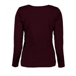 Interlock Damen T-Shirt | Langarm| 0509 von ID / Farbe: bordeaux / 100% BAUMWOLLE - | MEIN-KASACK.de | kasack | kasacks 