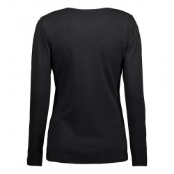 Interlock Damen T-Shirt | Langarm| 0509 von ID / Farbe: schwarz / 100% BAUMWOLLE - | MEIN-KASACK.de | kasack | kasacks |