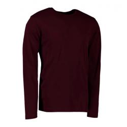 Interlock Herren T-Shirt | Langarm| 0518 von ID / Farbe: bordeaux / 100% BAUMWOLLE - | MEIN-KASACK.de | kasack | kasacks