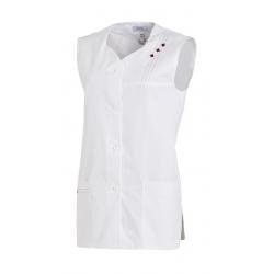 Damen -  Kasack ohne Arm 472 von LEIBER / Farbe: weiß / 65 % Polyester 35 % Baumwolle - | MEIN-KASACK.de | kasack | kasa