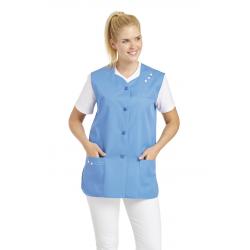 Damen -  Kasack ohne Arm 472 von LEIBER / Farbe: blau / 65 % Polyester 35 % Baumwolle - | MEIN-KASACK.de | kasack | kasa