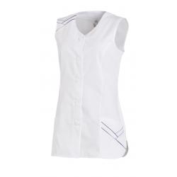 Damen -  Kasack ohne Arm 1247 von LEIBER / Farbe: weiß / 65 % Polyester 35 % Baumwolle - | MEIN-KASACK.de | kasack | kas