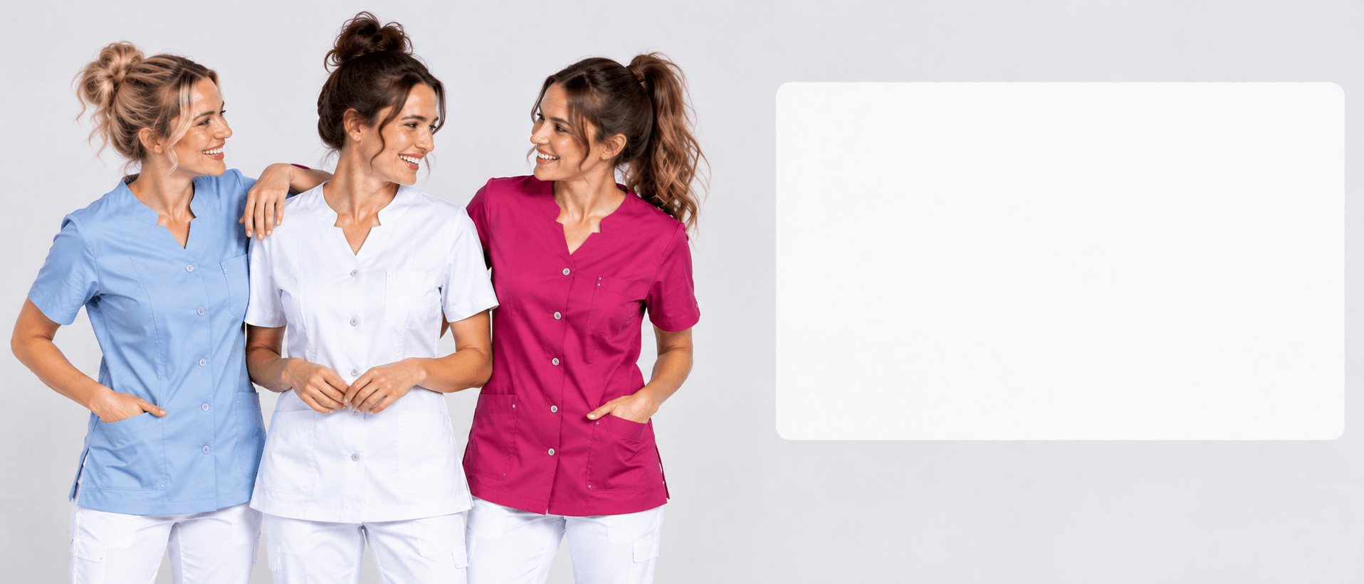 Damen-Kasacks zum Knöpfen für Pflege, Praxis und medizinische Einrichtungen