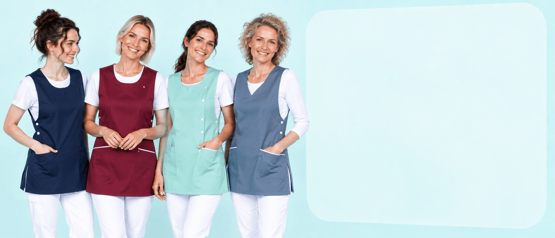 Kittelschürzen für Pflege, Betreuung und medizinische Einrichtungen