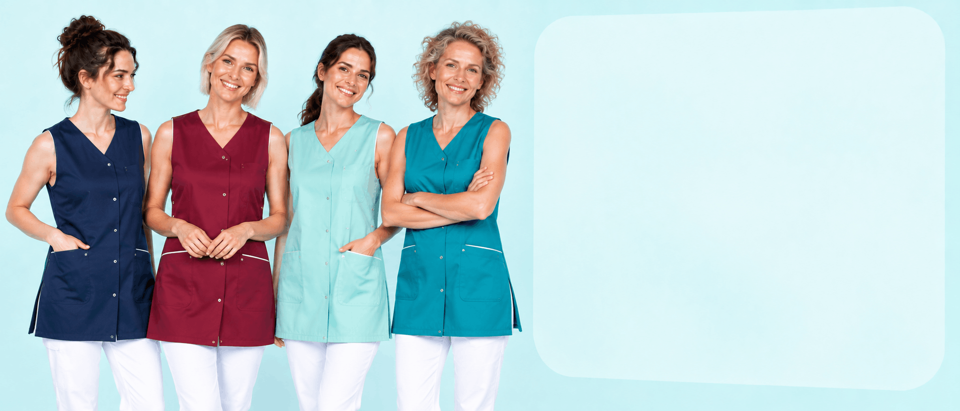 Longkasacks ohne Arm für Damen in Pflege, Praxis und medizinischen Einrichtungen