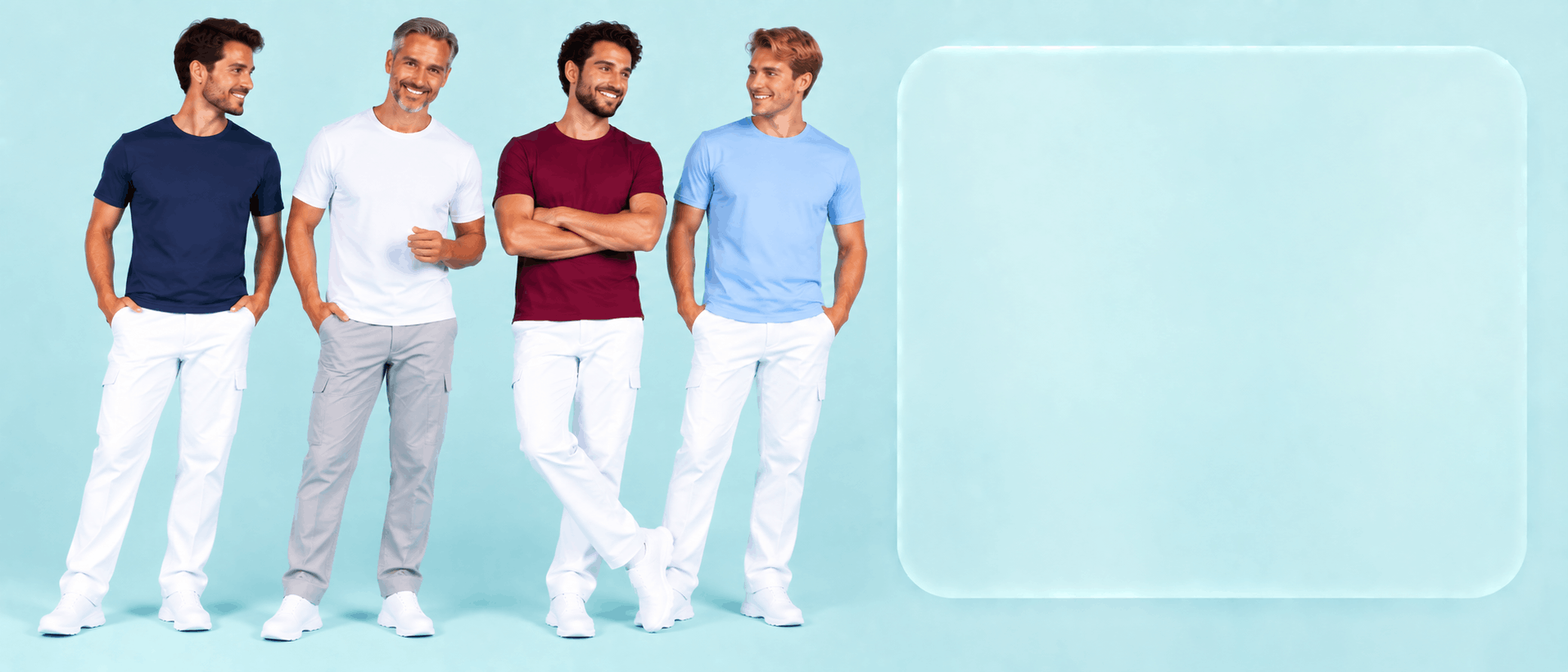 Arbeits-T-Shirts für Herren in Pflege, Praxis und medizinischen Einrichtungen