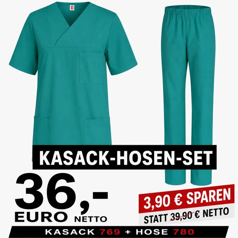 Kasack-Hosen-Set 769 und 780 komplett in Petrol