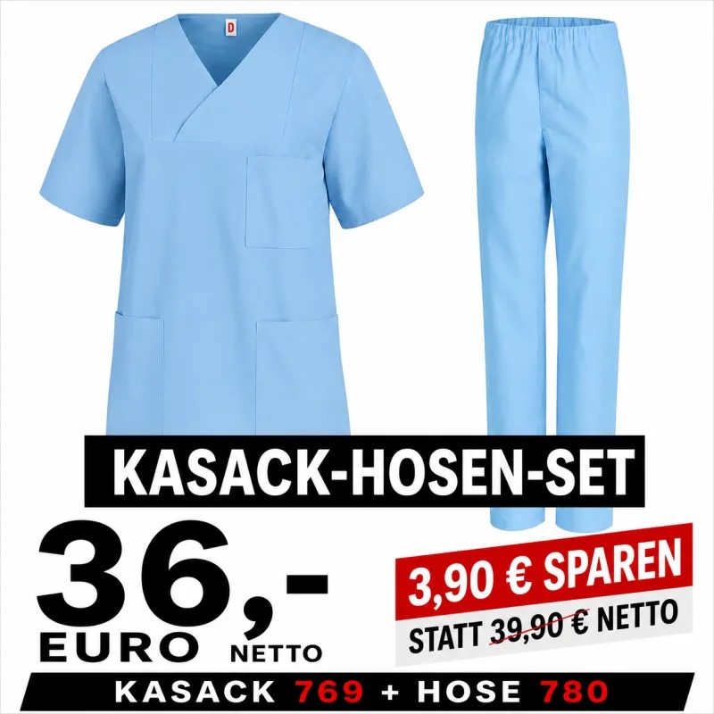 Kasack-Hosen-Set 769 und 780 komplett in Türkis